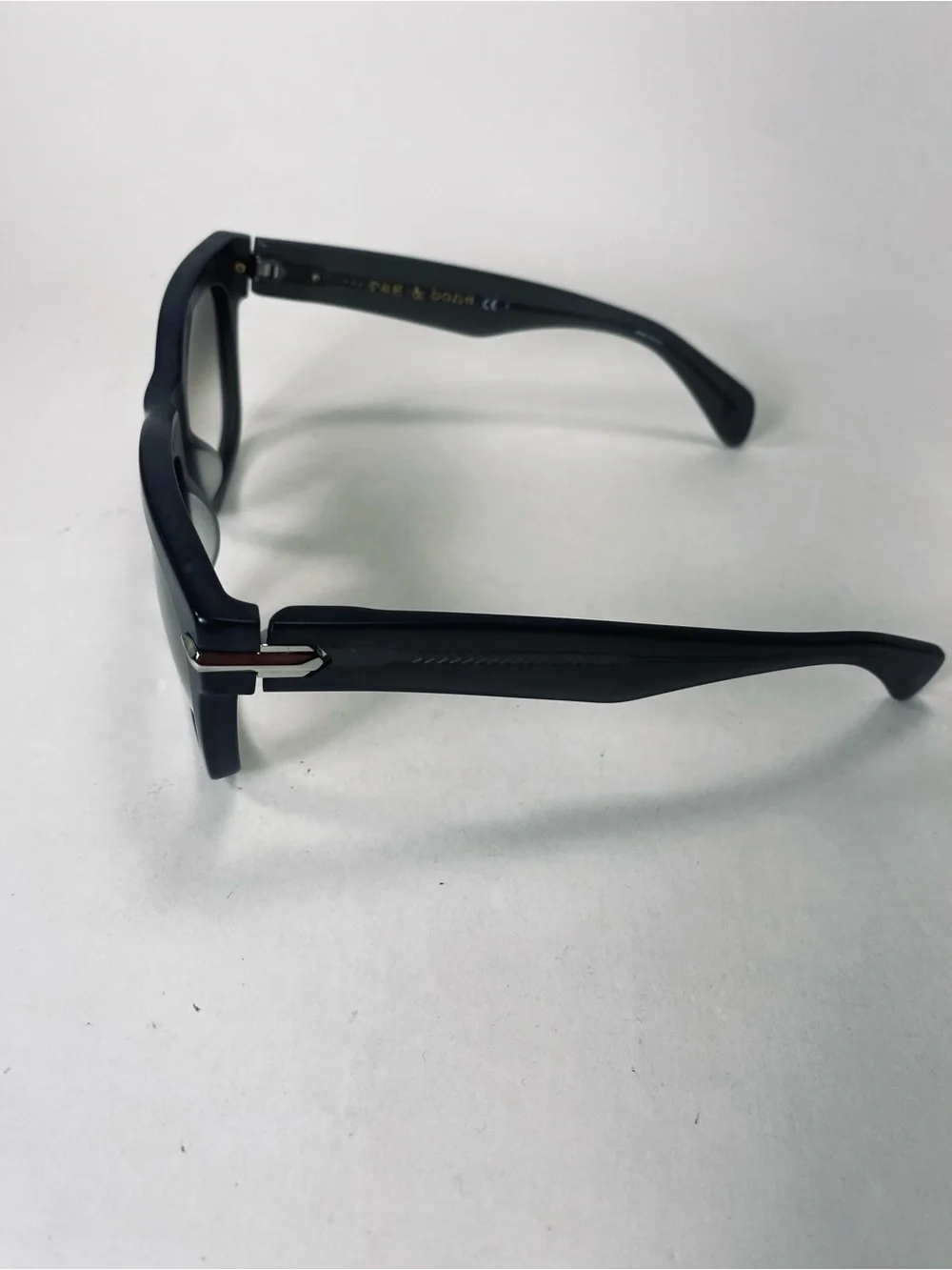 Rag & Bone Men's Square Dark Gray Black Matte Sunglasses RNB 5006/S (scratch)